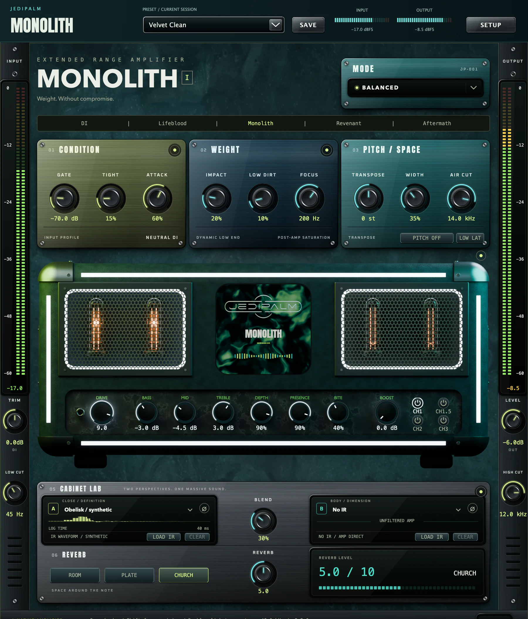 Actual Monolith plugin interface — CH1 Clean