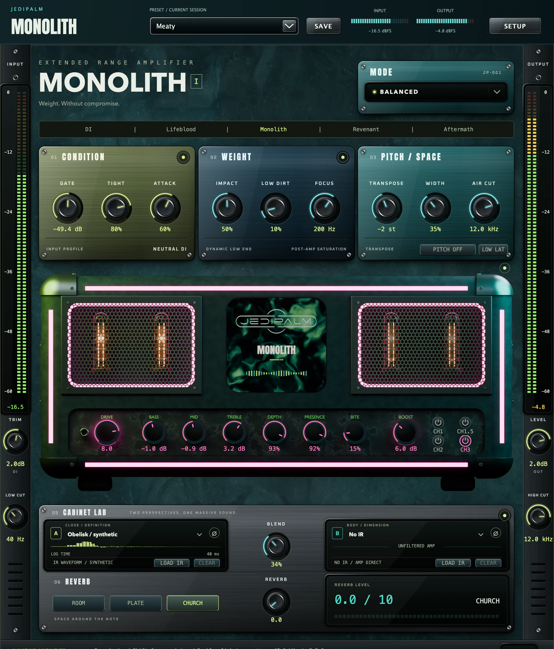 Actual Monolith plugin interface — CH3 Modern